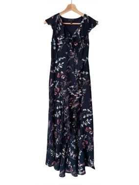 Banana Republic Floral Ruffle-Wrap Maxi Dress